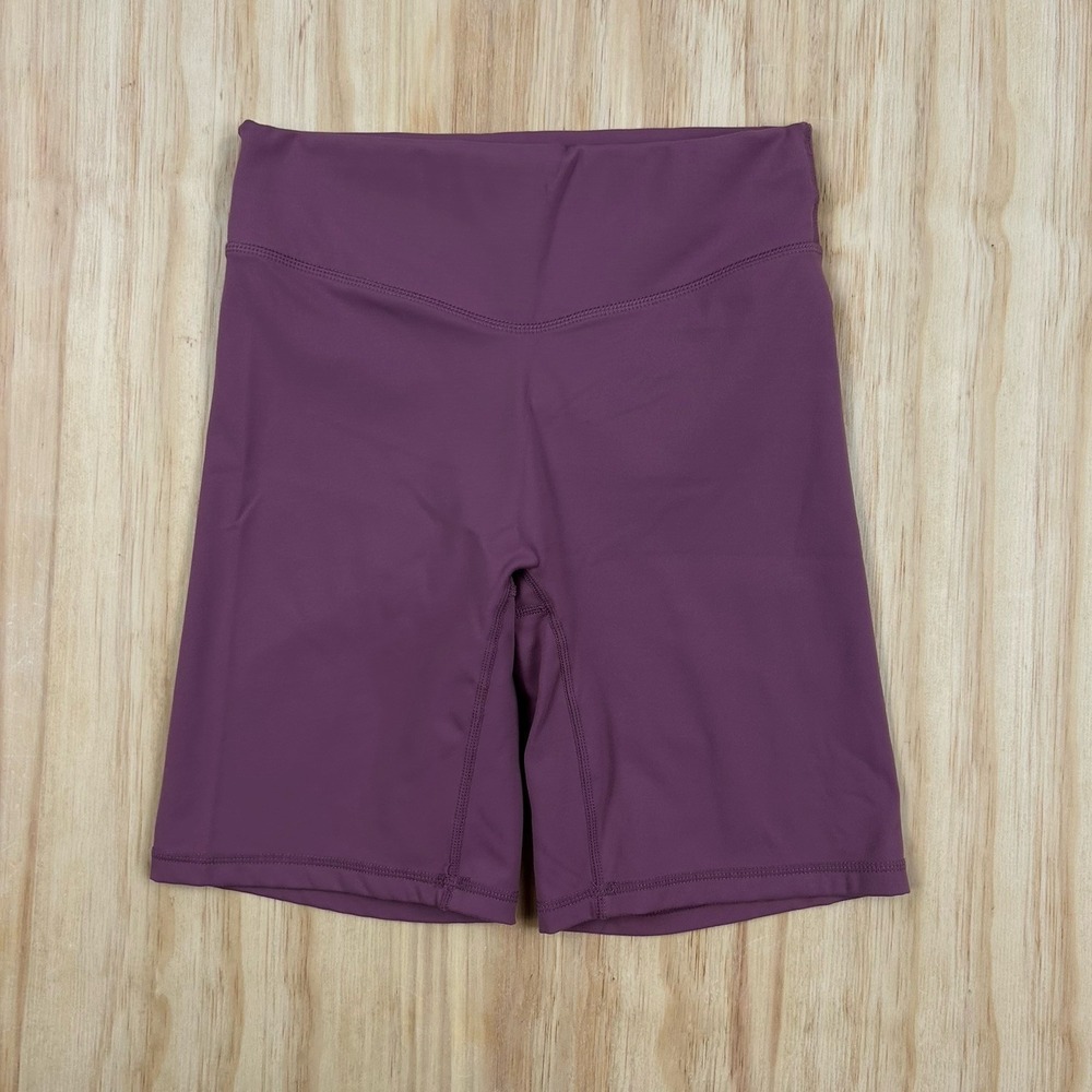 Balance Shorts Womens S Red High Rise Biker Stretch‎ Athletic Yoga
